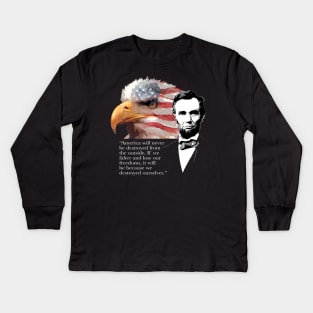 Abraham Lincoln Quote 1 Kids Long Sleeve T-Shirt